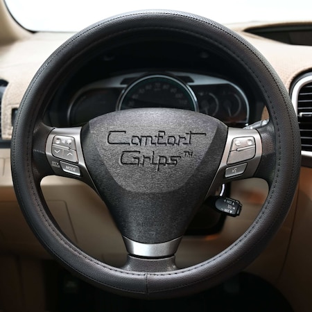 Dash Designs Comfort Grips Sport Grip 15.5in - 16.5in Steering Wheel Cover - Black 3363BK