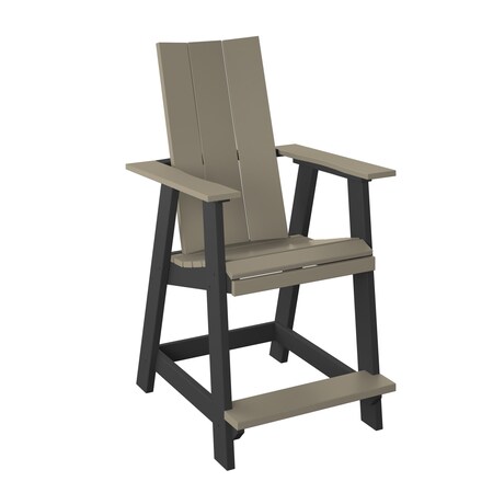 Polybird MODERN BALCONY CHAIR WEATHERWOOD AND BLACK POLYBIRD P64