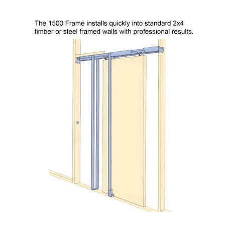Sartodoors Double Pocket Interior Door, 36" x 80", White QUADRO4055DP-WS-36
