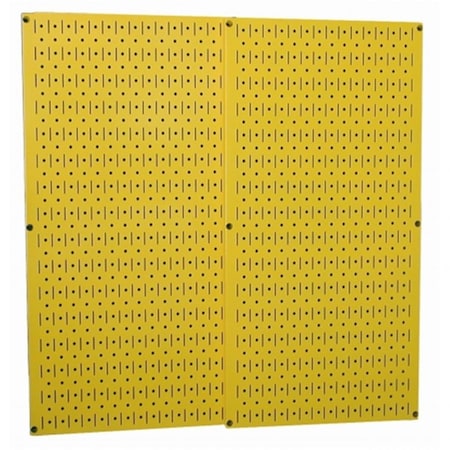 Wall Control Yellow Metal Pegboard - Two Panel Pack 32 in. x32 in. Yellow, 2PK 30-P-3232Y