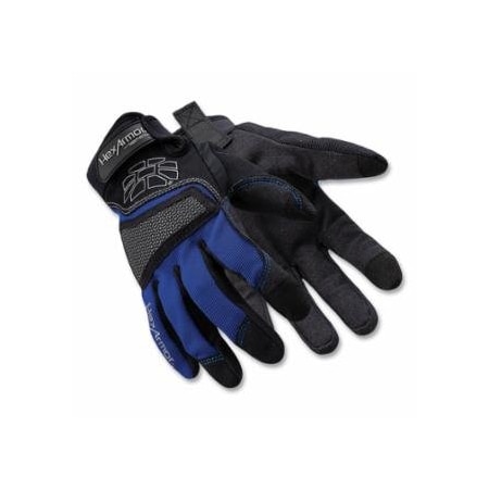 Hexarmor Chrome Series Cut-Resistant Gloves, 4018, A6 Cut, Large, Blue/Black, Synthetic Leather Palm 572-4018-L-9