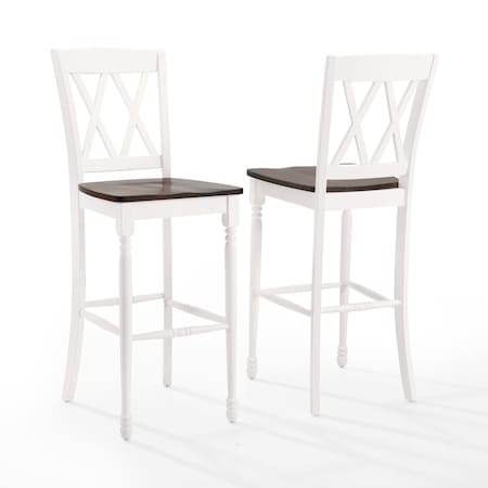 Crosley Shelby 2-Piece Bar Stool Set CF501030-WH