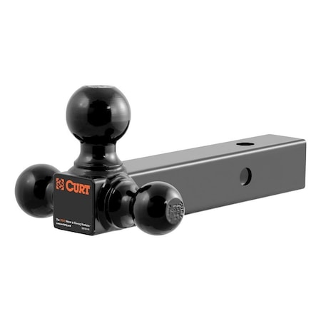 Curt Multi-Ball Mount, 1-7/8, 2, 2-5/16 in Dia Hitch Ball, Carbon Steel, Powder-Coated 45652