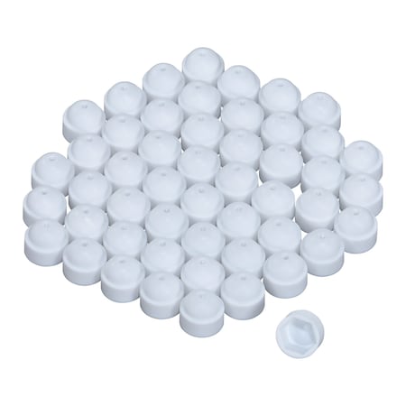 Vestil 3/8 in Dia, White, Plastic 50 PK BC-WT-38-PK