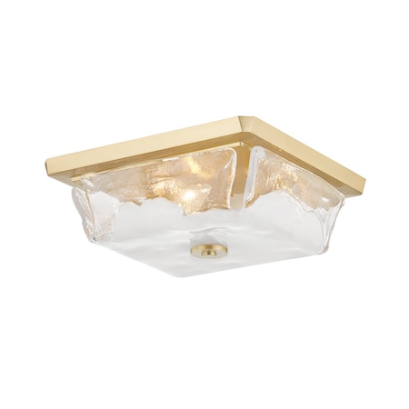 Hudson Valley Lighting Hines 3 Light Flush Mount 13 In. Aged Brass 4710-AGB