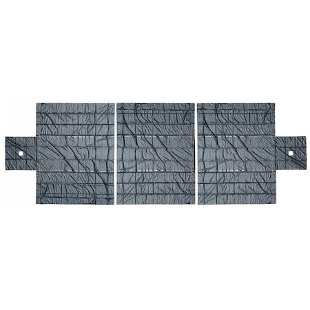 Mytee Products Trucking Flatbed Vinyl Tarp Heavy Duty 18oz 3 Piece Lumber Tarp (6 ft Drop) LT6FT3PC