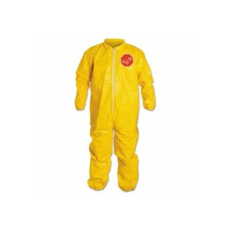 Dupont Tychem 2000 Coverall, Serged Seams, Collar, Elastic Wrists and Ankles, Zipper Front, Storm, 12PK 251-QC125S-MD