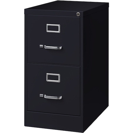 Lorell 15" W Lorell Metal Vertical File, Black LLR60653