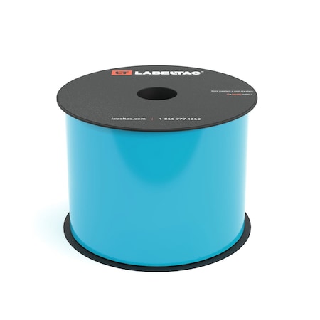 Labeltac LabelTac 4 and Pro Model High Performance 10-Year Vinyl Supply 3.5in x 150ft, Light Blue LT3515HP