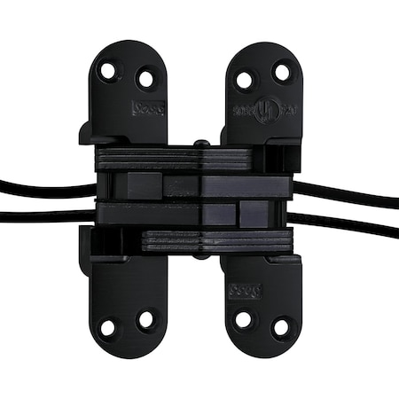 Soss 218 Series 4-5/8in Power Transfer Invisible Hinge, 1-3/4in Minimum Door Thickness, Black E-Coated F 218PTUS19