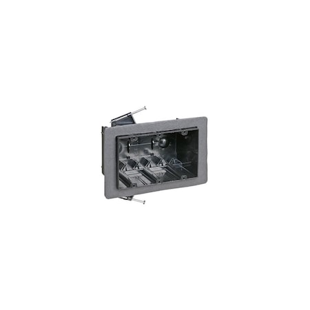 Thomas & Betts 3-Gang 54 cu. in. PVC Vapor-Tight Wall Box Black FN354-V