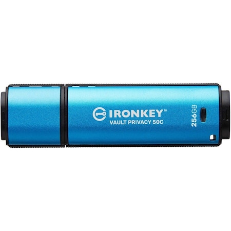 Kingston 256GB USB-C IRONKEY VAULT PRIVACY 50C AES-256 ENCRYPTED, FIPS 197 IKVP50C/256GB