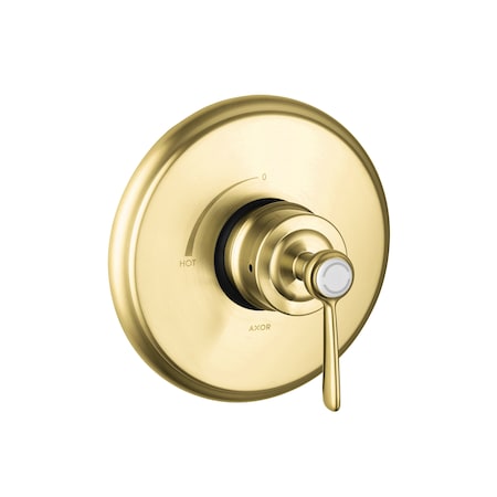 Axor Montreux Pressure Balance Trim in Brushed Gold Optic 16508251