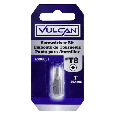 Vulcan Screwdriver Bit, Hex Shank, S2 Chrome Molybdenum Steel 307081OR