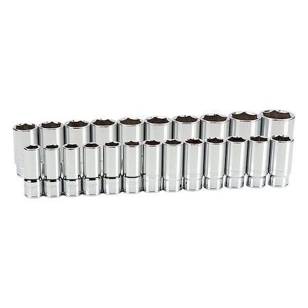 Tekton Socket Set, Steel, 23 Pieces SHD93018