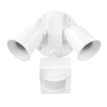 Globe Electric globe Security Flood Light, White Fixture 17000269