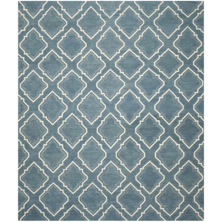 Safavieh Dhurries Hand Woven Flat Weave Rectangle RugBlue & Ivory 8 x 10 ft. DHU112A-8