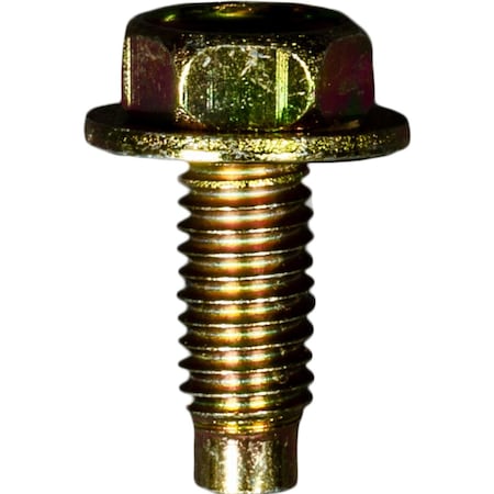 Auveco License Plate Screw M6-1.0 x 16mm. Zinc & Yellow, 50PK 25208