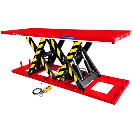 Pake Handling Tools Electric Hydraulic Tandem Lifting Table, 8,800 lb. Capacity, 98 1/2in x 33 1/2in PAKHW4000D