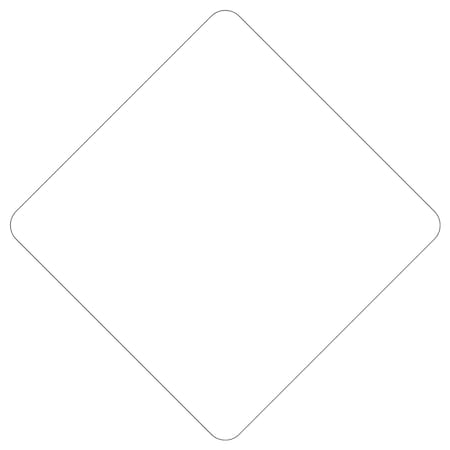 Sign Solutions Usa DG3 .125 18'' Diamond Sheeted Blank, WHITE US12DWT18DIABLANK