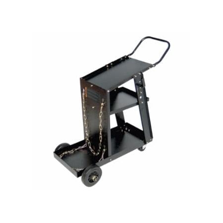 Best Welds MIG Welding Cart, 12-1/4 in x 33 in, 3 Shelves, 125 lb Cap, Black 900-WC-1228