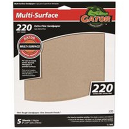 Gator MultiSurface Sanding Sheet, 11 in. x 9 in. 220 Grit 635086
