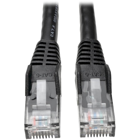 Eaton Tripp Lite Series Cat6 Gigabit Snagless Molded UTP Ethernet Cable RJ45 M/M, PoE, Black, 50 N201-050-BK