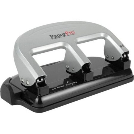 Accentra ACCENTRA INC. ACI2240 3- Hole Punch Traditional 40 Sheet Capacity Black- Silver ACI2240