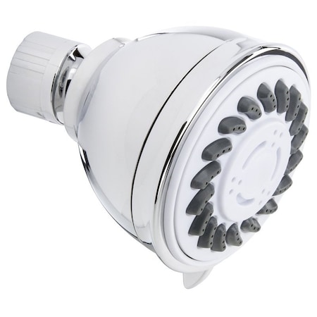 Stylewise Shower Head, Round, 1.8 gpm, 3 -Spray Function, Polished Chrome, 2.7 in Dia K704CP