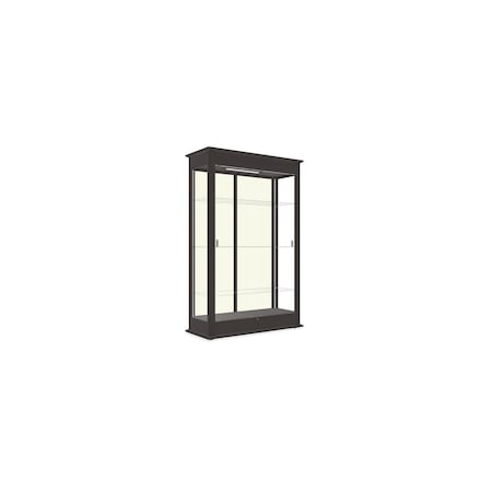 Ghent Lighted Floor Display Case 48x77x18, Sliding Doors, Plaque 691K-PB-EK
