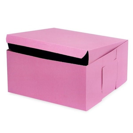 Nashville Wraps 10x10x5 Pink Bakery & Cup Cake Box, 1-piece Lock Corner, 100PK BBPK10105