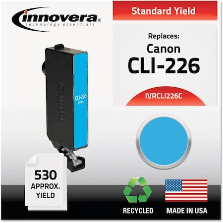 Innovera Ink Cartridge, Cyan, Canon, Max. Page 530 IVRCLI226C