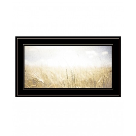 Homeroots Fields of Gold 2 Black Framed Print Wall Art 408090