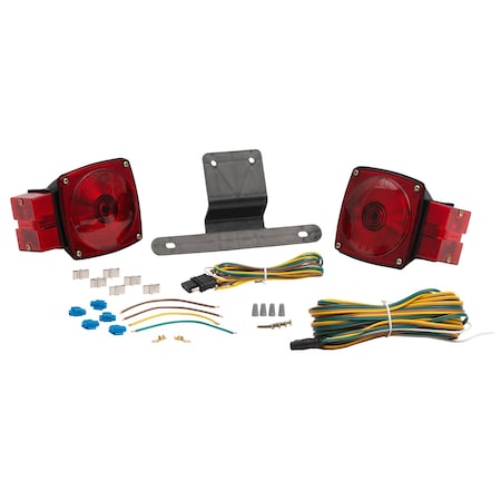 Grote Submersible LED Kit, Square, Black/Red 65440-5