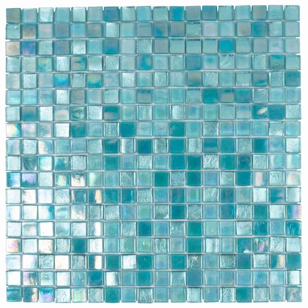 Apollo Tile Mingles 11.6inx11.6in Glossy Mint Green Glass Mosaic Wall and Floor Tile 18.69 sqft/case, 20PK MIX1588GN446A