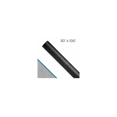 Saint-Gobain Adfors Invisible Window Screen, Charcoal Fiberglass, 30-In. x 100-Ft. FCS8469-M