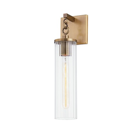 Troy Lighting Yucca 1 Light Wall Sconce 17.3 In. Patina Brass B6122-PBR