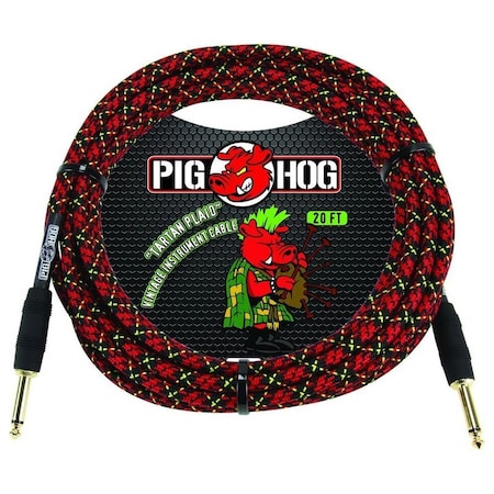 Pig Hog ''Tartan Plaid'' Instrument Cable, 10-Feet PCH10PL