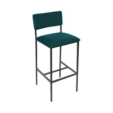 Bfm Seating Meghan Counter Height Stool, Grade 4 Upholstered Seat & Back - Steel Frame - Sand Black Finish JS33HM2161-2161SB