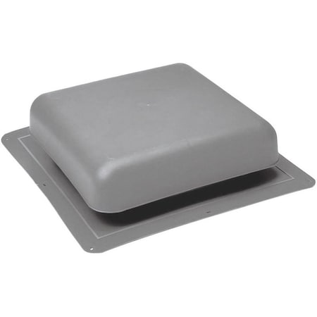Master Flow Roof Louver, 18-1/2 in L, 18 in W, Resin, Gray RT65G
