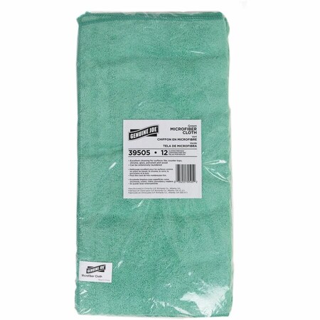 Genuine Joe General Purpose Microfiber Cloth - 16 x 16 - Green, 15PK GJO39505CT