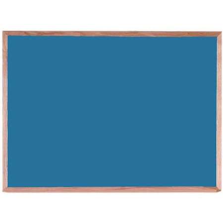 Aarco Porcelain on Steel Chalk Board, Black Porcelain on Steel Chalk Board w/ a Red Oak Frame, 36''Hx48''W OS3648B