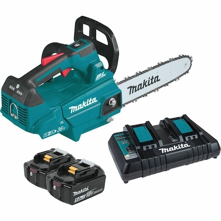 Makita 14 in L Cordless Battery-Powered Chainsaw Kit, 18 V, 5.0Ah, Battery Included XCU08PT