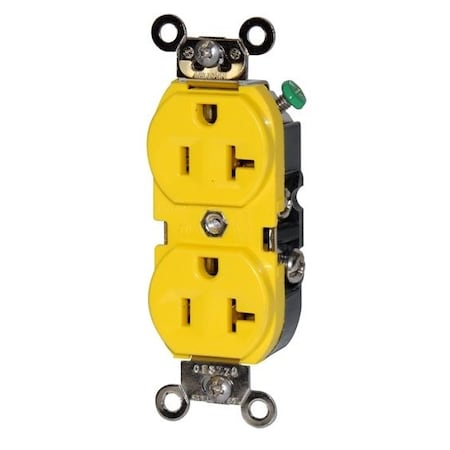 Leviton Weather-Resistant Duplex Receptacle, 20 Amp, 125 Volt WBR20-Y