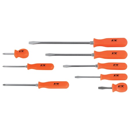 Performance Tool 8-Pc High Visible Screwdriver Set, W904 W904