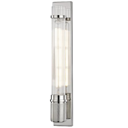 Hudson Valley Lighting Shaw 1 Light Wall Sconce 2.5 In. Polished Nickel 1200-PN