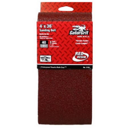 Gator Finishing 3193 4 x 36 in. Extra Coarse 40 Grit Bi-Directional Fine Sanding Belt 551614