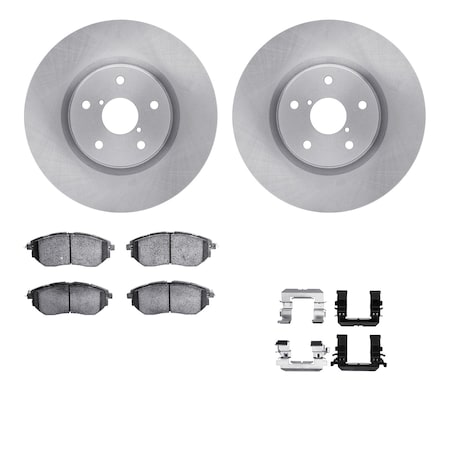 Dynamic Friction Co DFC Brake Rotor with 5000 Brake Pads and Hardware Kit 6512-13201
