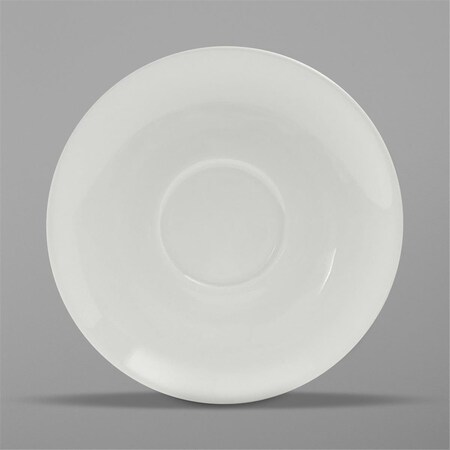 Tuxton China Tuxton Rolled Edge Porcelain Saucer Coupe, White ALE-057