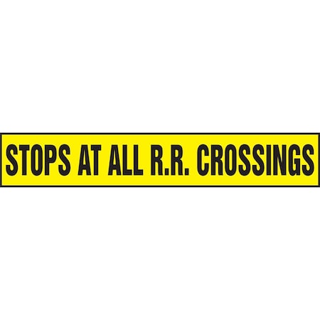 Accuform SAFETY LABEL STOPS AT ALL RR LVHR503RFE
